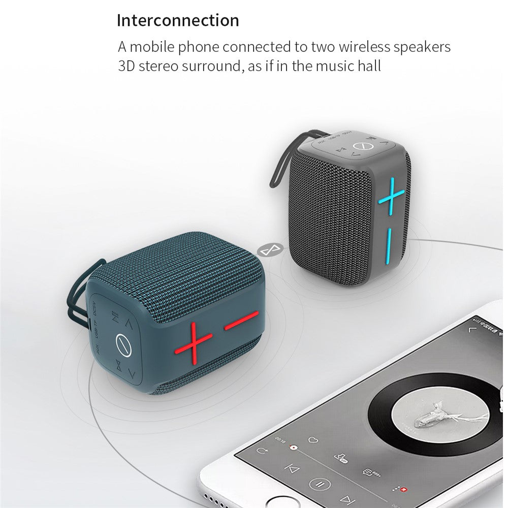 HOPESTAR P16 Portable Outdoor Rechargeable Waterproof Bluetooth-compatible Speaker FM Radio Wireless Music Subwoofer