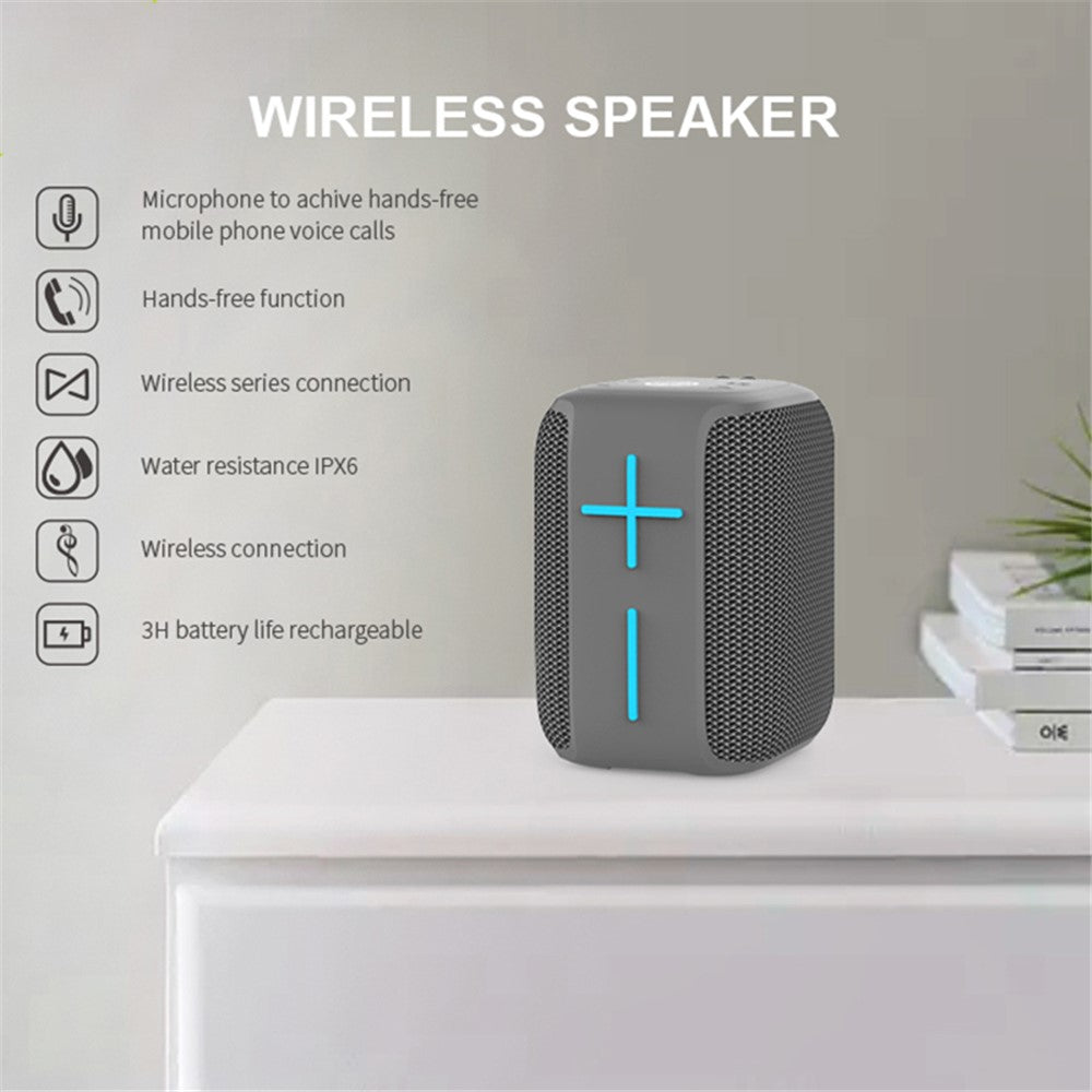HOPESTAR P16 Portable Outdoor Rechargeable Waterproof Bluetooth-compatible Speaker FM Radio Wireless Music Subwoofer