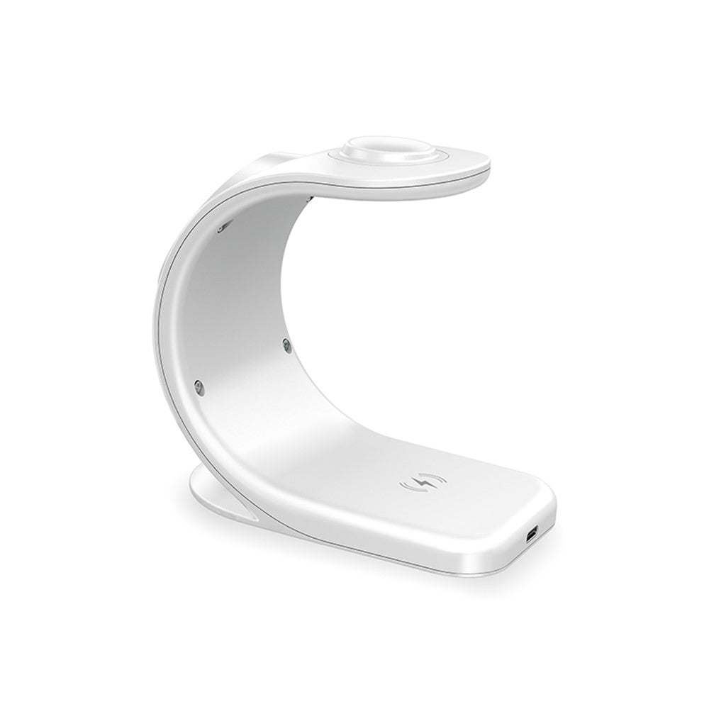 OJD-83 3-in-1 15W Magnetic Wireless Charger Desktop Charging Stand Dock for iPhone 12 Series Apple Watch AirPods