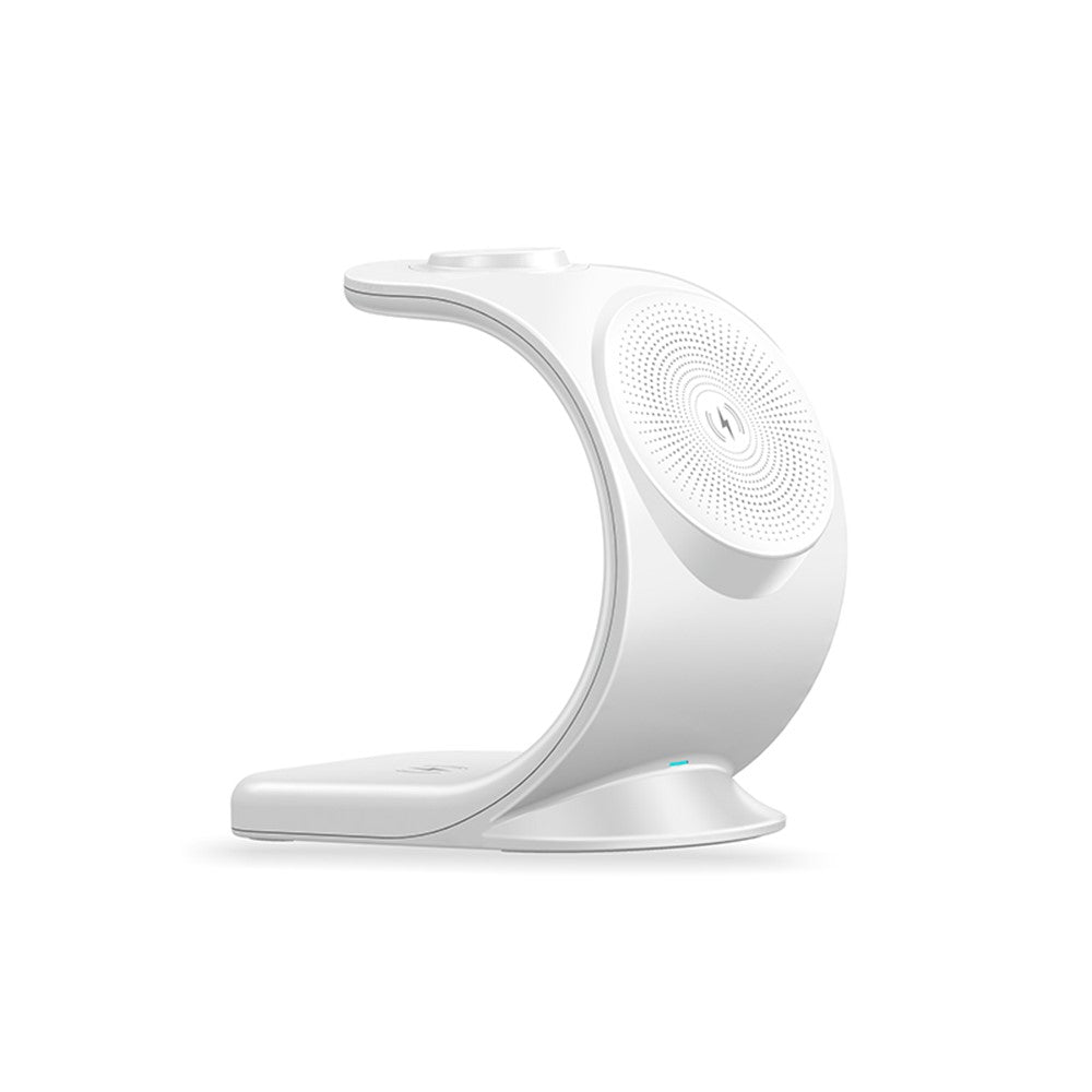 OJD-83 3-in-1 15W Magnetic Wireless Charger Desktop Charging Stand Dock for iPhone 12 Series Apple Watch AirPods