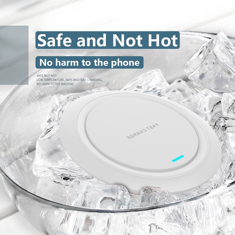 Q18 Round Shape Wireless Charger 15W Fast Charging Desktop Charging Pad