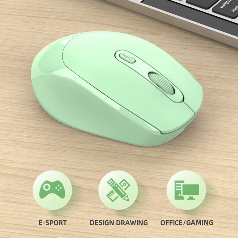 256 Bluetooth-compatible 2.4G USB Wireless Mouse Computer Laptop PC Rechargeable Home Game Ergonomic Noiseless Mouse