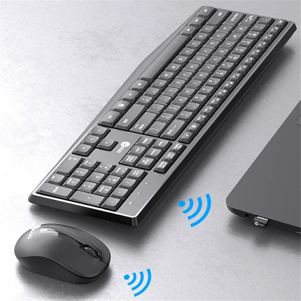 LENOVO LECOO KW211 Wireless Keyboard Mouse Combo 2.4G for Office 106 Keys 1200 DPI