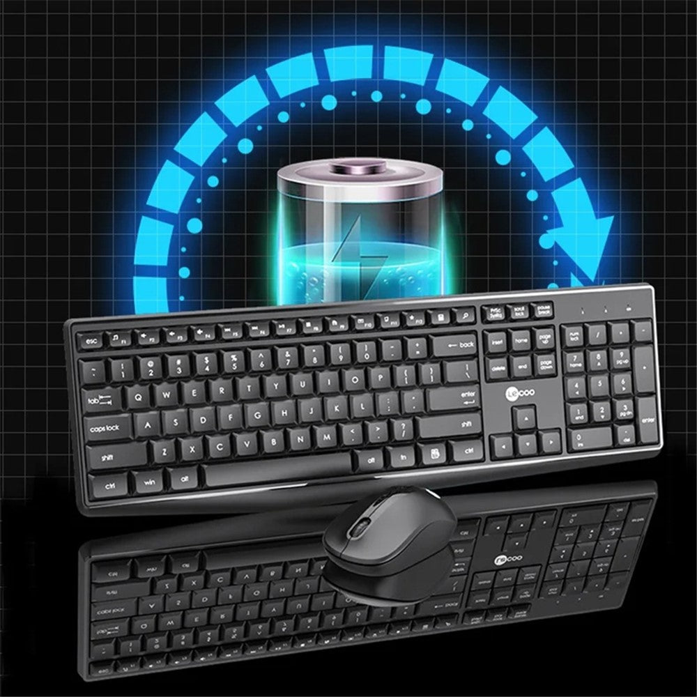 LENOVO LECOO KW211 Wireless Keyboard Mouse Combo 2.4G for Office 106 Keys 1200 DPI