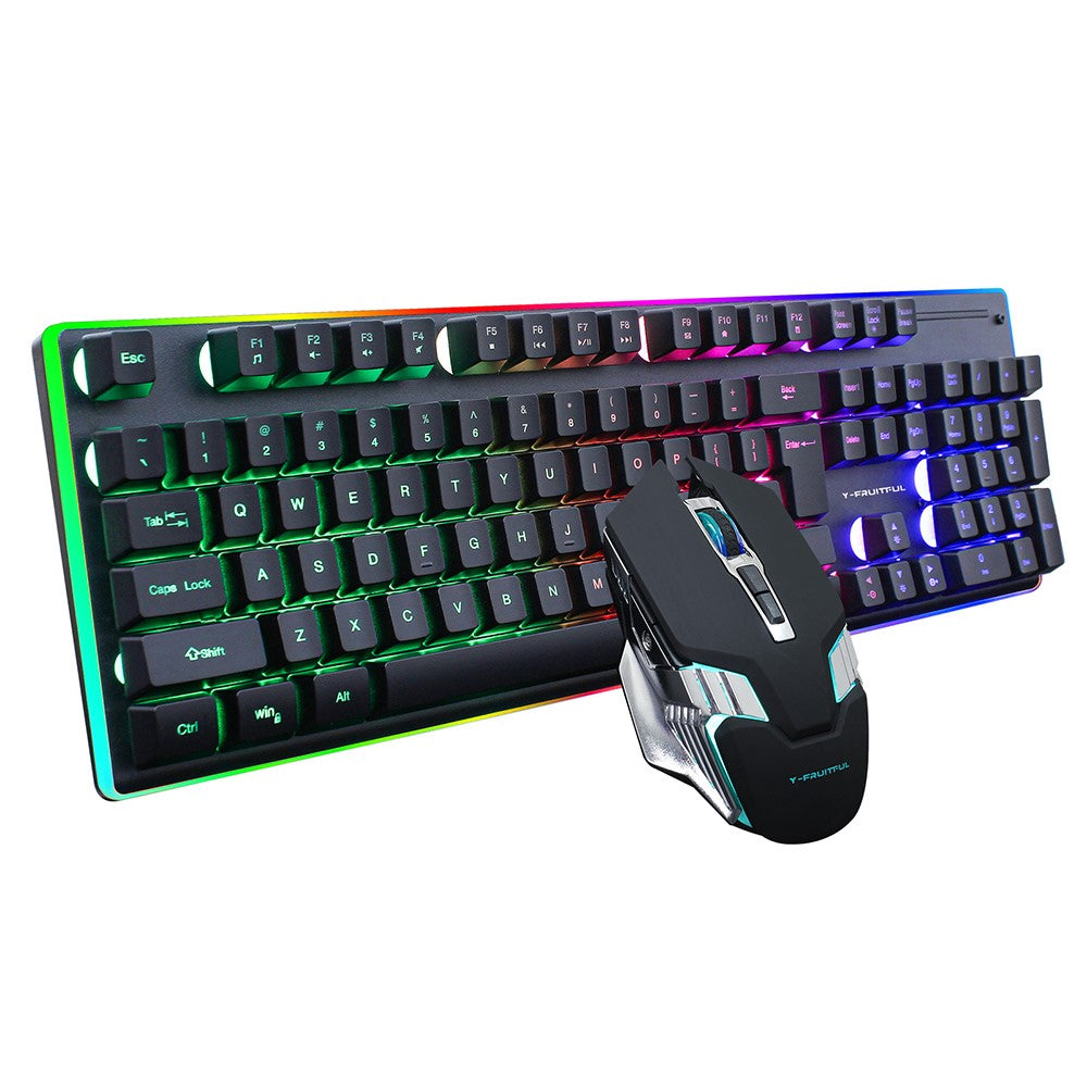Y-FRUITFUL KM99 Backlit Bluetooth-compatible Keyboard Mouse Set for Home Office