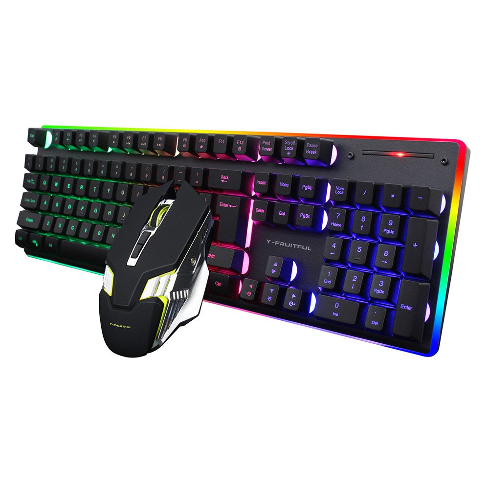 Y-FRUITFUL KM99 Backlit Bluetooth-compatible Keyboard Mouse Set for Home Office