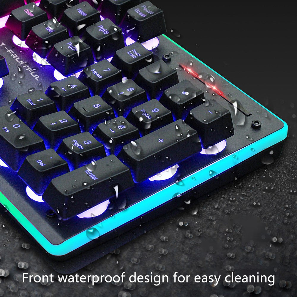 Y-FRUITFUL KM99 Backlit Bluetooth-compatible Keyboard Mouse Set for Home Office