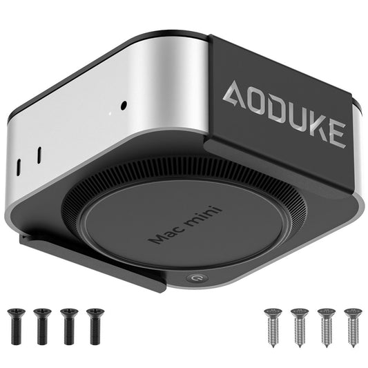 AJM4-B For Mac Mini M4  /  M4 Pro Mini PC Stand Aluminum Alloy Under Desk Mounting Bracket