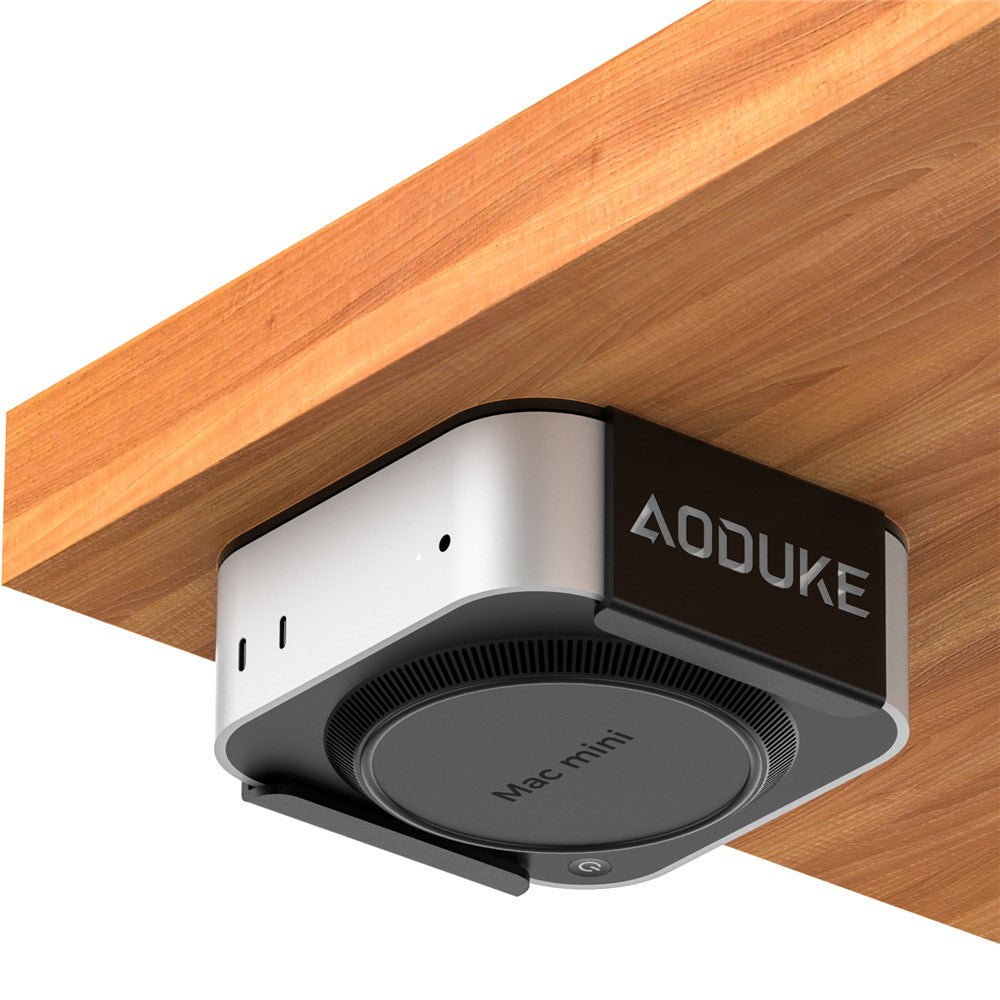 AJM4-B For Mac Mini M4  /  M4 Pro Mini PC Stand Aluminum Alloy Under Desk Mounting Bracket