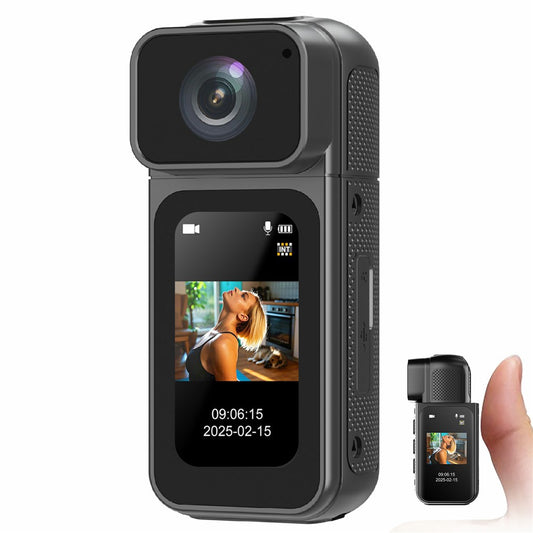 S80 Thumb Camera 2.7K Ultra HD 180 Degree Rotatable Lens 1.47 Inch Screen WiFi Mini Action Camera