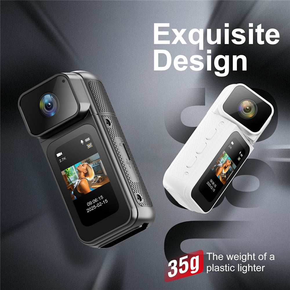S80 Thumb Camera 2.7K Ultra HD 180 Degree Rotatable Lens 1.47 Inch Screen WiFi Mini Action Camera