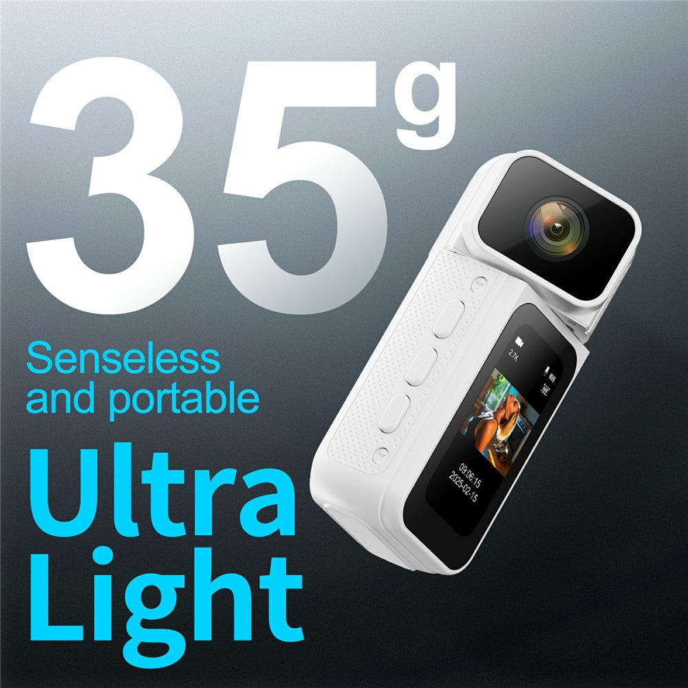 S80 Thumb Camera 2.7K Ultra HD 180 Degree Rotatable Lens 1.47 Inch Screen WiFi Mini Action Camera