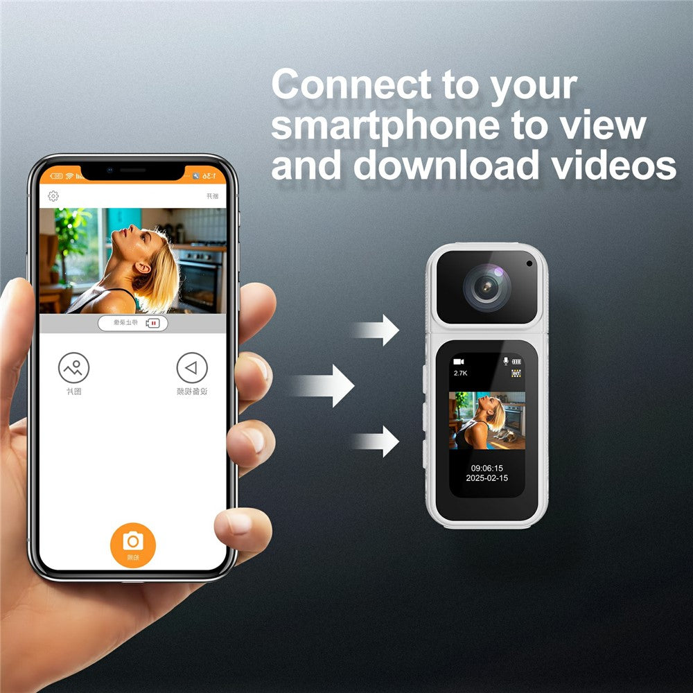 S80 Thumb Camera 2.7K Ultra HD 180 Degree Rotatable Lens 1.47 Inch Screen WiFi Mini Action Camera