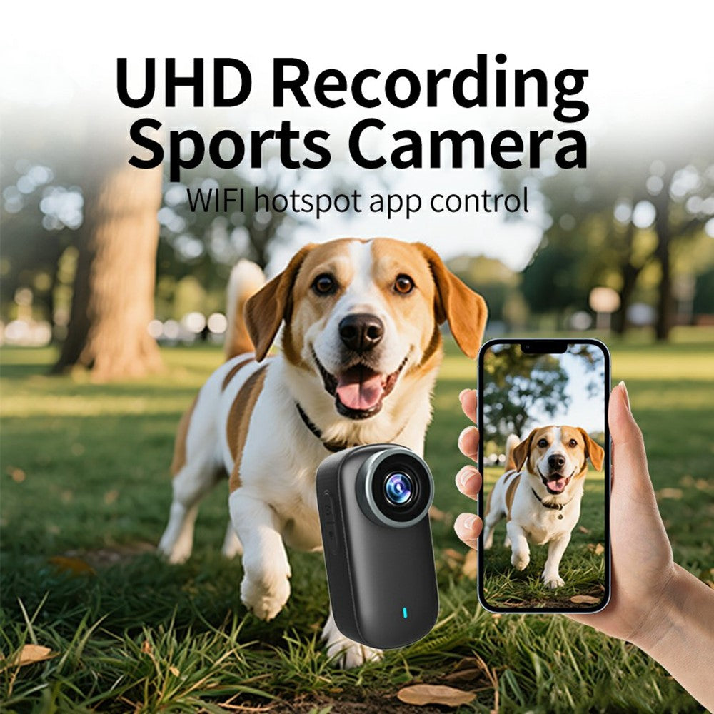 M11 Pets 4K HD Portable Action Camera 1.47 Inch Screen Magnetic Clip-On Thumb Cam Video Recorder with Full Set Accessory