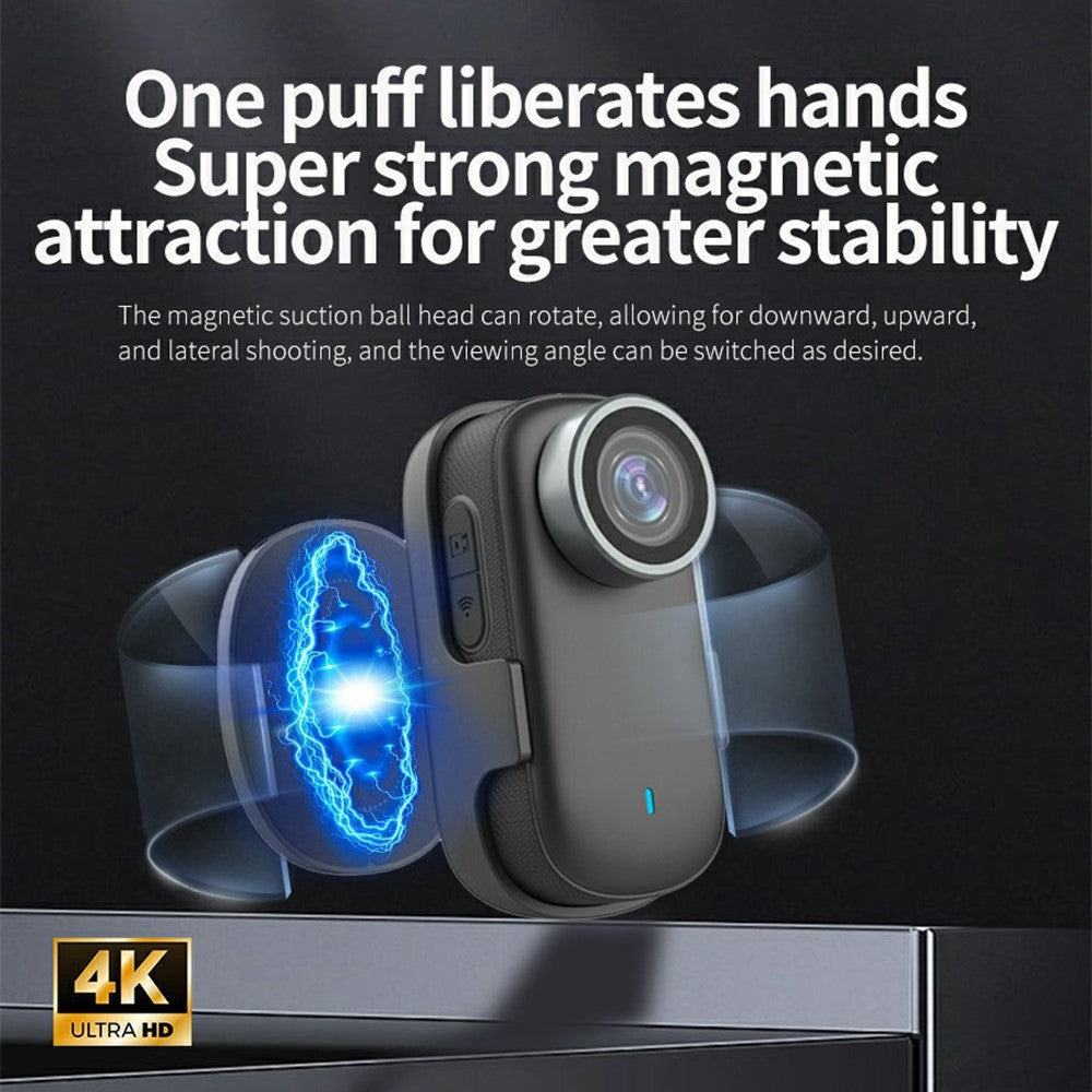 M11 Pets 4K HD Portable Action Camera 1.47 Inch Screen Magnetic Clip-On Thumb Cam Video Recorder with Full Set Accessory