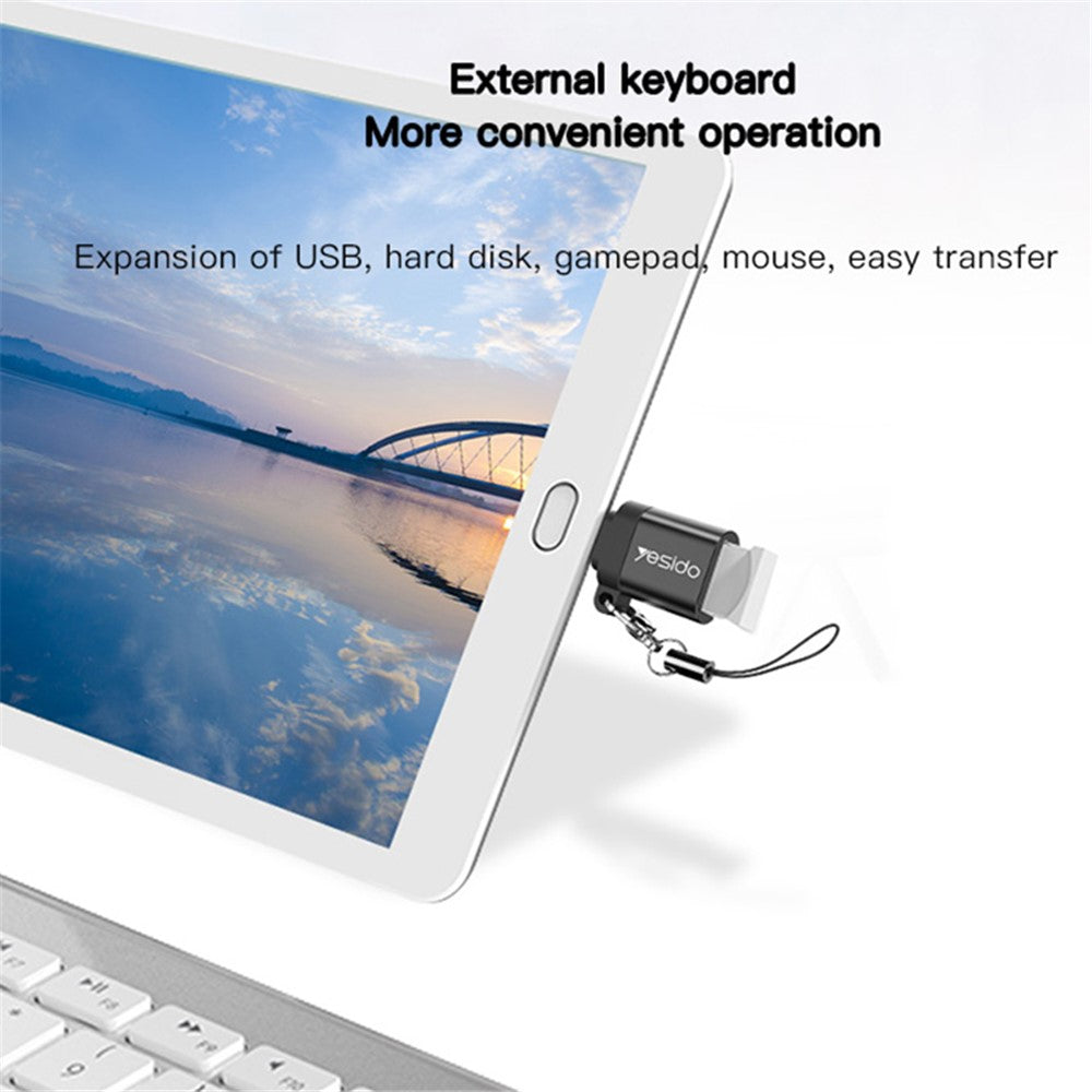 YESIDO USB-C to USB OTG Adapter with Keychain