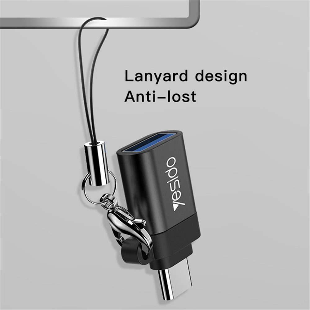 YESIDO USB-C to USB OTG Adapter with Keychain