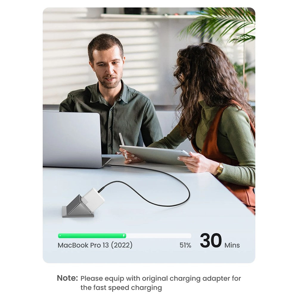 UGREEN 15177 1.5m PD 100W Fast Charging USB C to USB C Cable for iPhone  /  Macbook  /  iPad Data Wire
