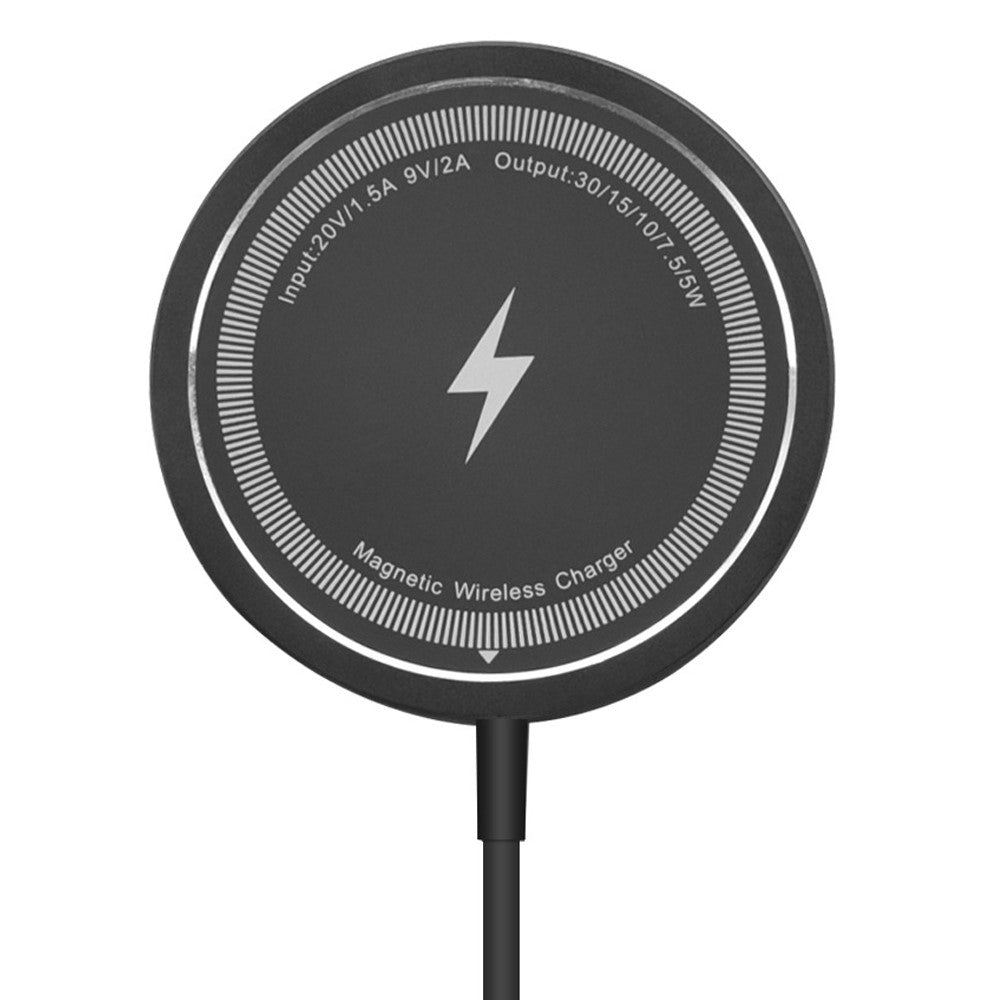 W104 Round Magnetic Wireless Charger 15W Phone Wireless Charging Pad with Type-C Cable