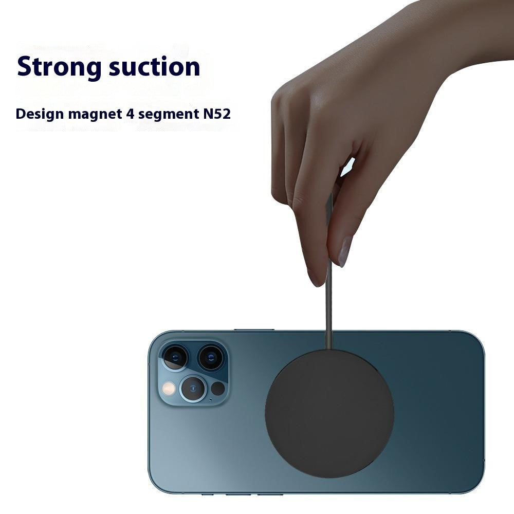 W104 Round Magnetic Wireless Charger 15W Phone Wireless Charging Pad with Type-C Cable