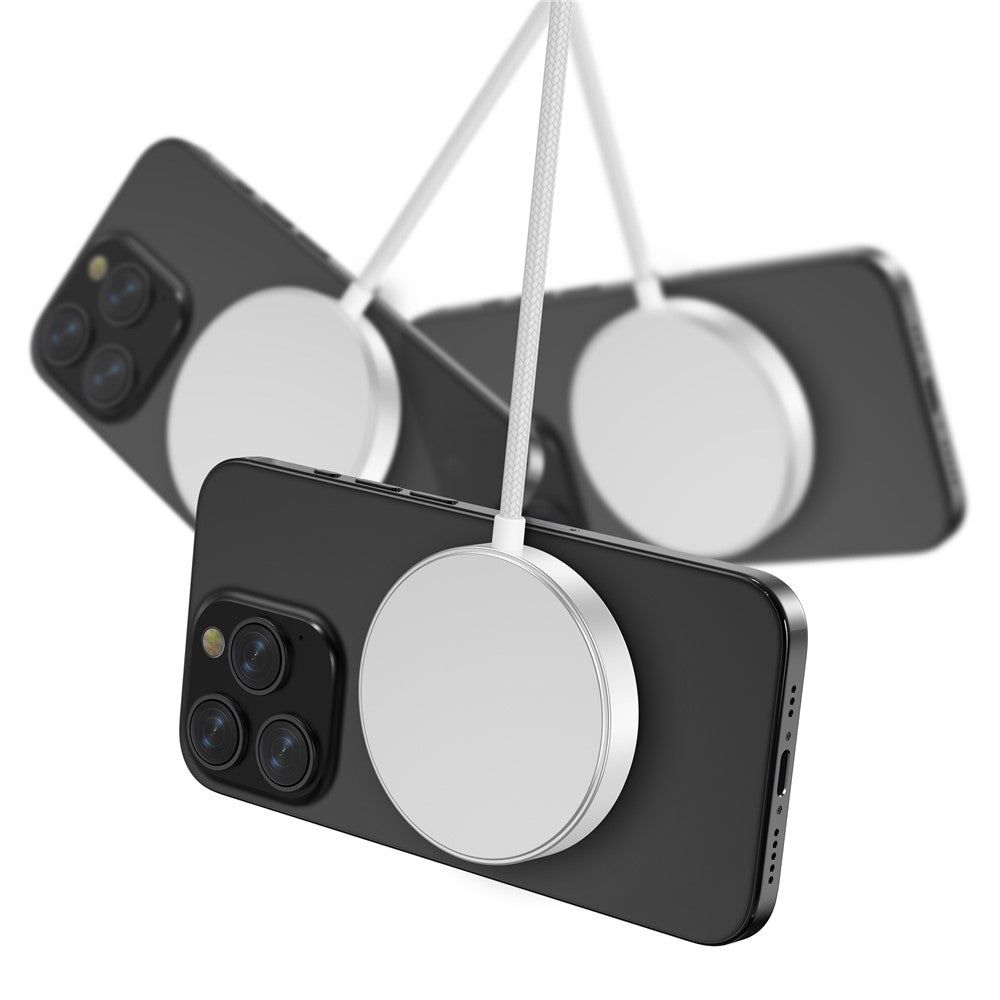 YF-M5C For iPhone 12-16 Series Qi2 Charging Pad Aluminum Alloy 15W Magnetic Wireless Charger