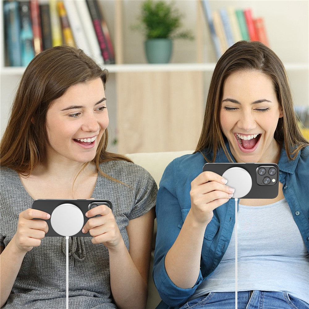 YF-M5C For iPhone 12-16 Series Qi2 Charging Pad Aluminum Alloy 15W Magnetic Wireless Charger