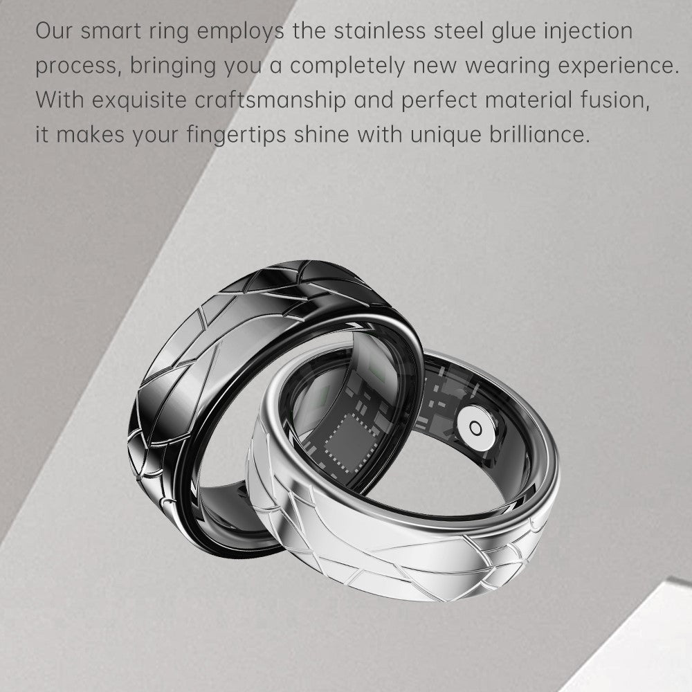 PX02 Crack Design Multi-Function Health Monitoring Smart Ring with Charging Case