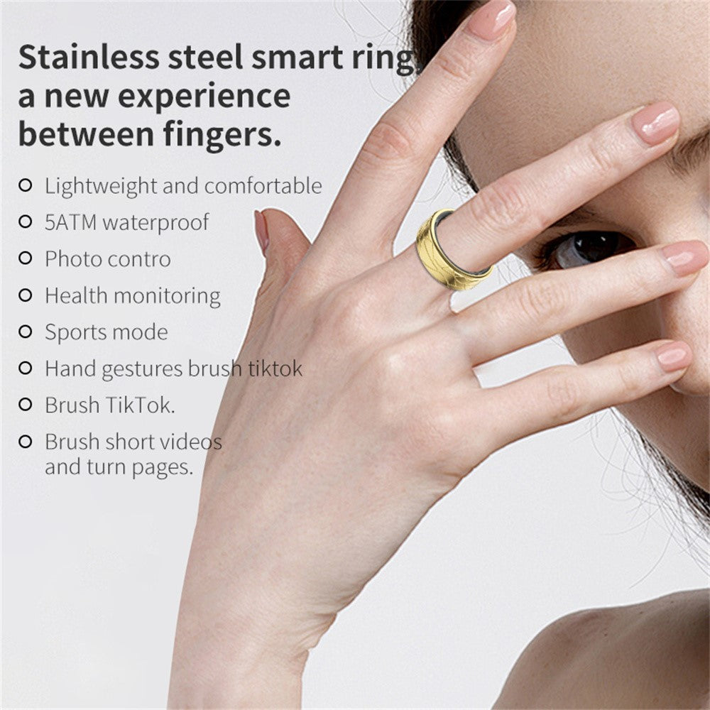 PX02 Crack Design Multi-Function Health Monitoring Smart Ring with Charging Case