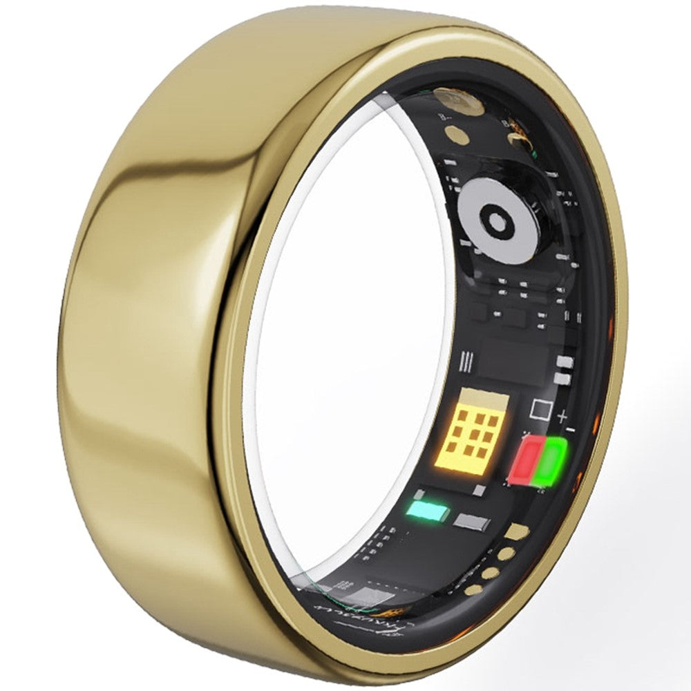 RC20 Waterproof Bluetooth-compatible Health Monitoring Smart Ring Stainless Steel Finger Ring, Magnetic Charging Cable