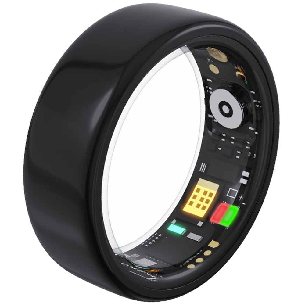 RC20 Waterproof Bluetooth-compatible Health Monitoring Smart Ring Stainless Steel Finger Ring, Magnetic Charging Cable