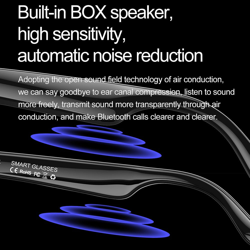 W100 AI Translation Smart Glasses Bluetooth-Compatible Call Music Fashion Sports IP67 Waterproof Hall Sensor Glasses