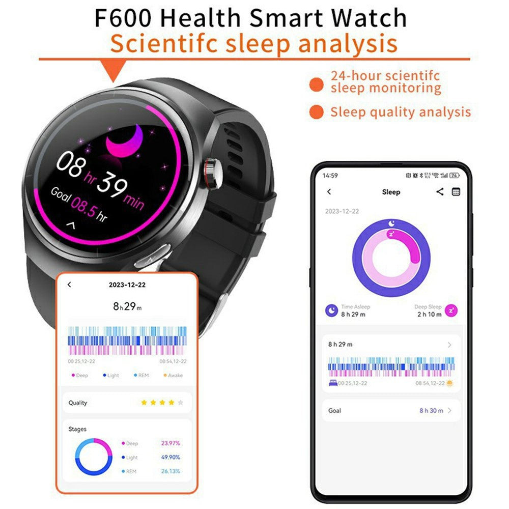F600 Sports Smart Watch Heart Rate Monitor Fitness Tracker with Silicone Strap