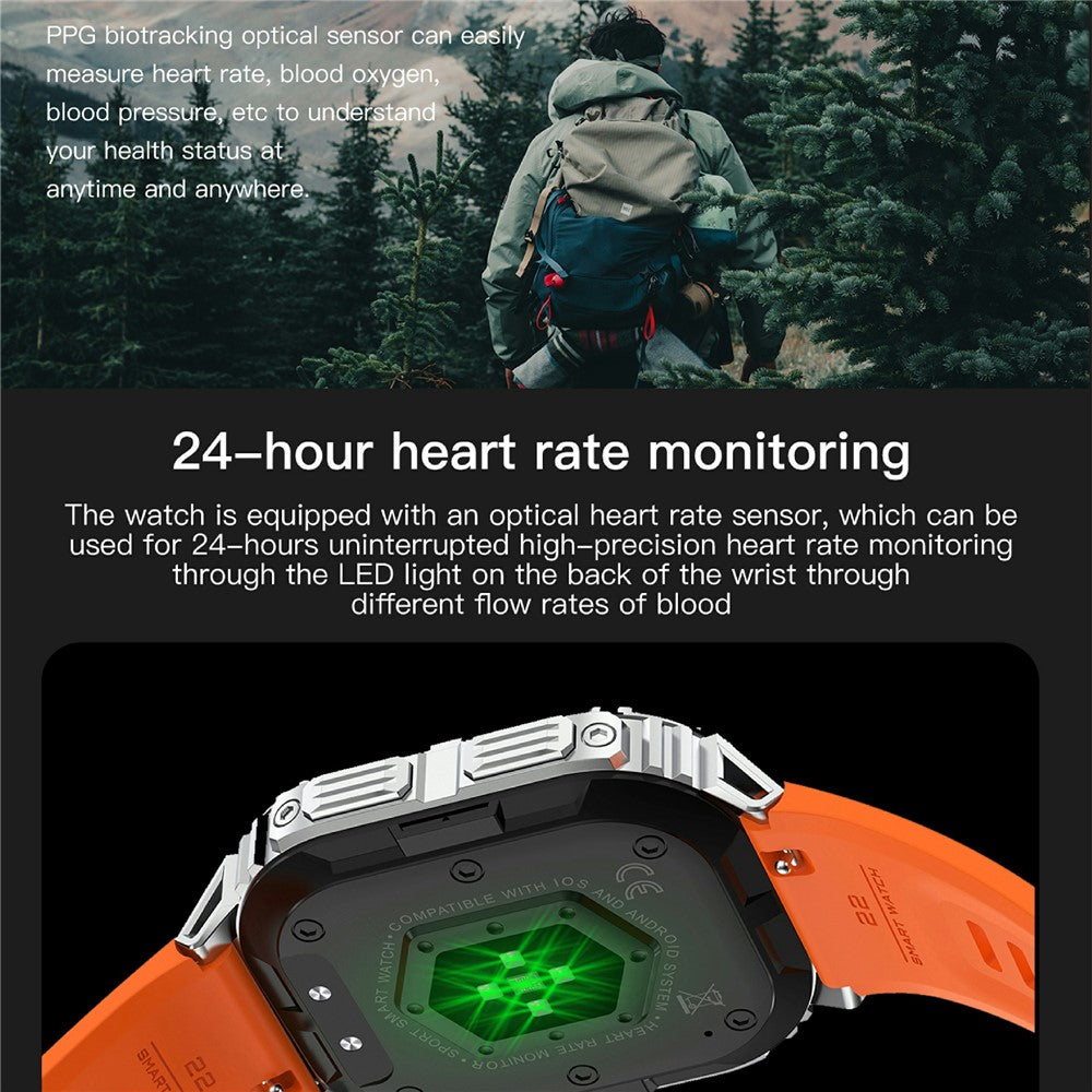 K61Pro Smart Watch with 1.96" AMOLED Display – Bluetooth Calling, Health Monitoring & Sports Tracking