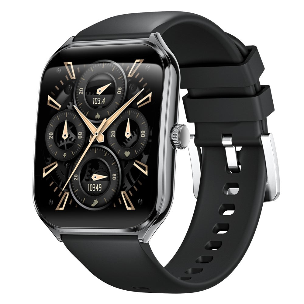 MT61 Ultra Thin Smart Watch 1.96 Inch AMOLED Curved Screen Bluetooth-compatible Calling Health Monitor, Silicone Strap