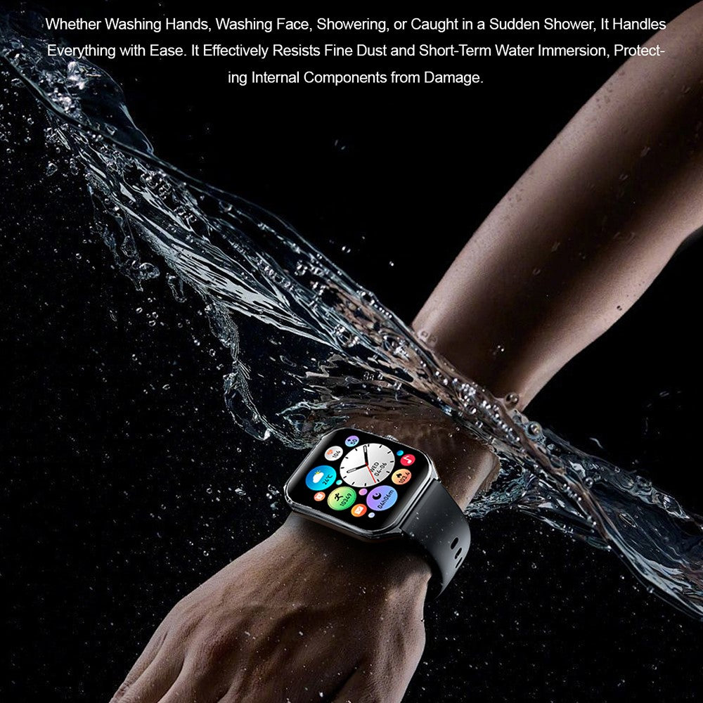 MT61 Ultra Thin Smart Watch 1.96 Inch AMOLED Curved Screen Bluetooth-compatible Calling Health Monitor, Silicone Strap