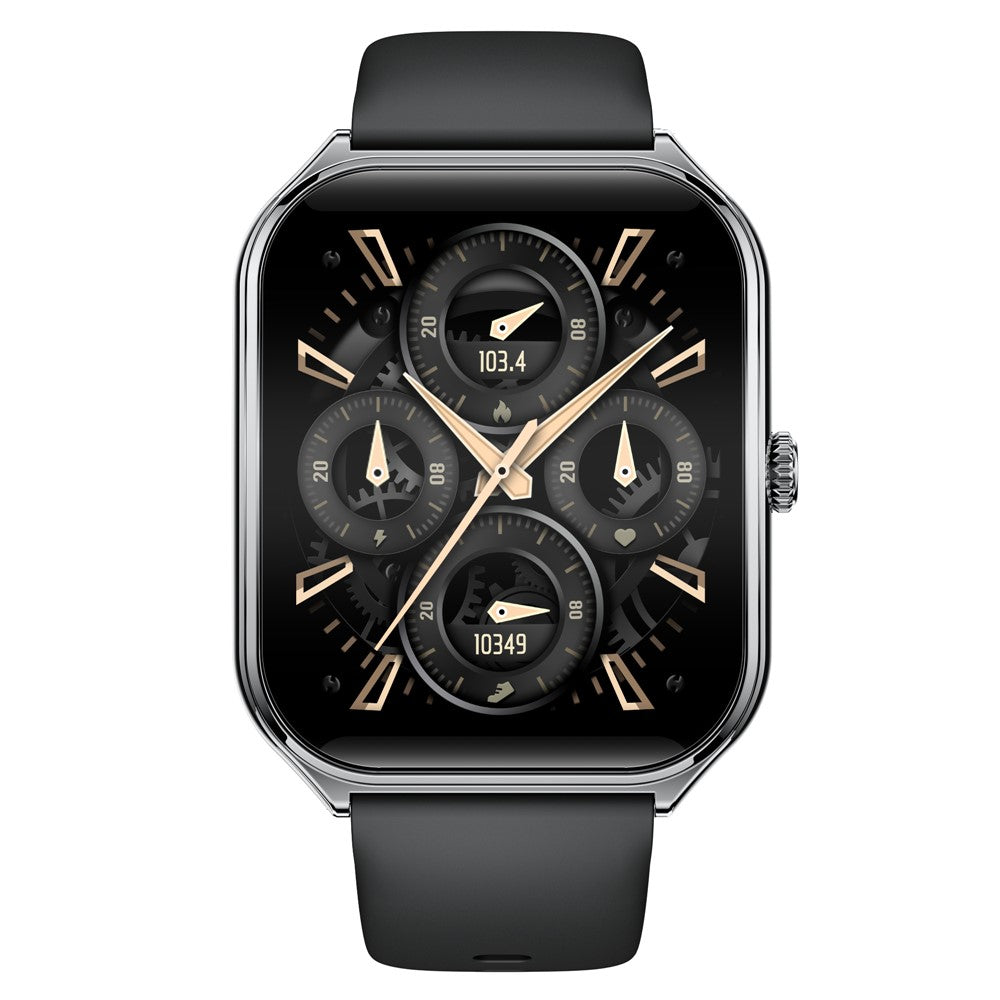 MT61 Ultra Thin Smart Watch 1.96 Inch AMOLED Curved Screen Bluetooth-compatible Calling Health Monitor, Silicone Strap