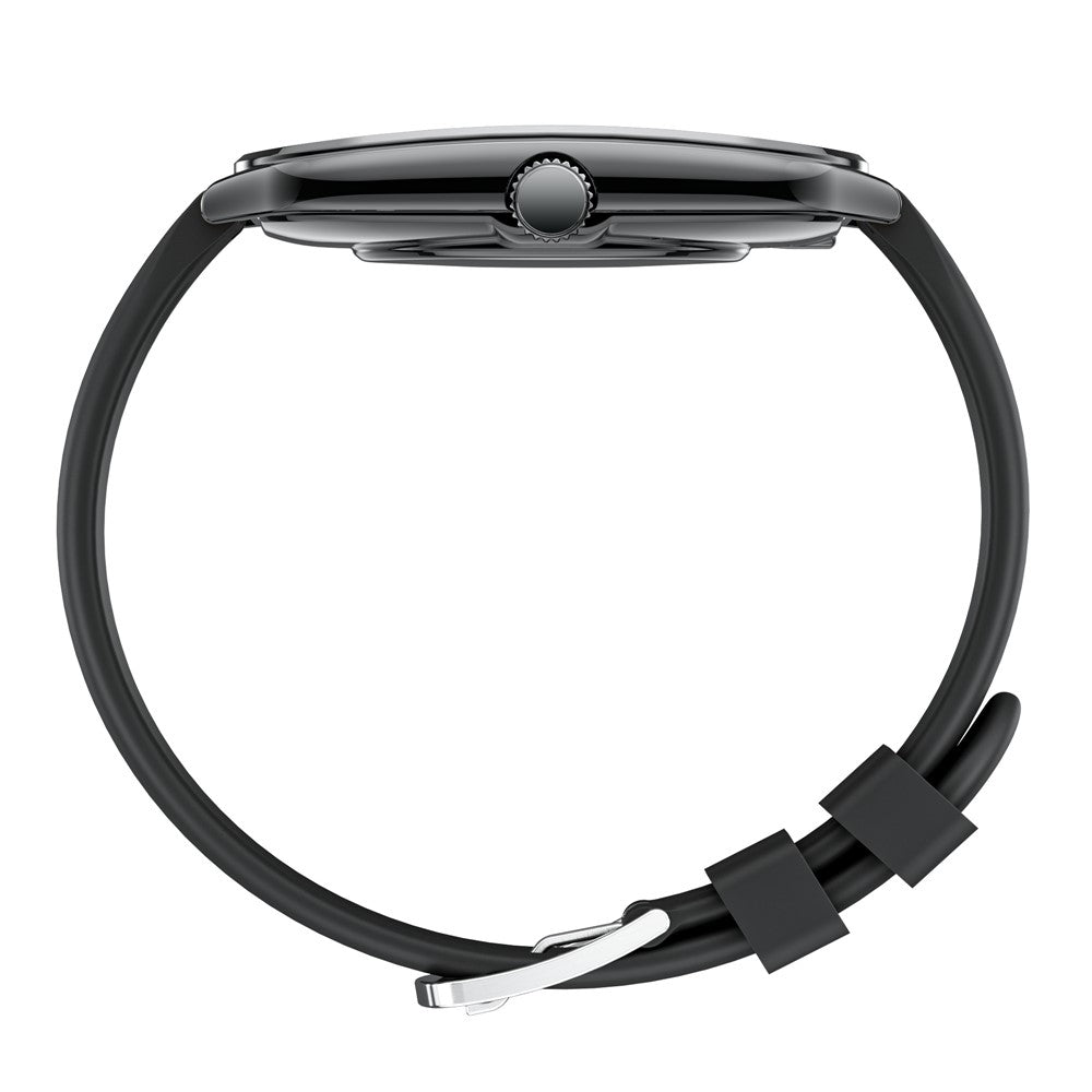 MT61 Ultra Thin Smart Watch 1.96 Inch AMOLED Curved Screen Bluetooth-compatible Calling Health Monitor, Silicone Strap