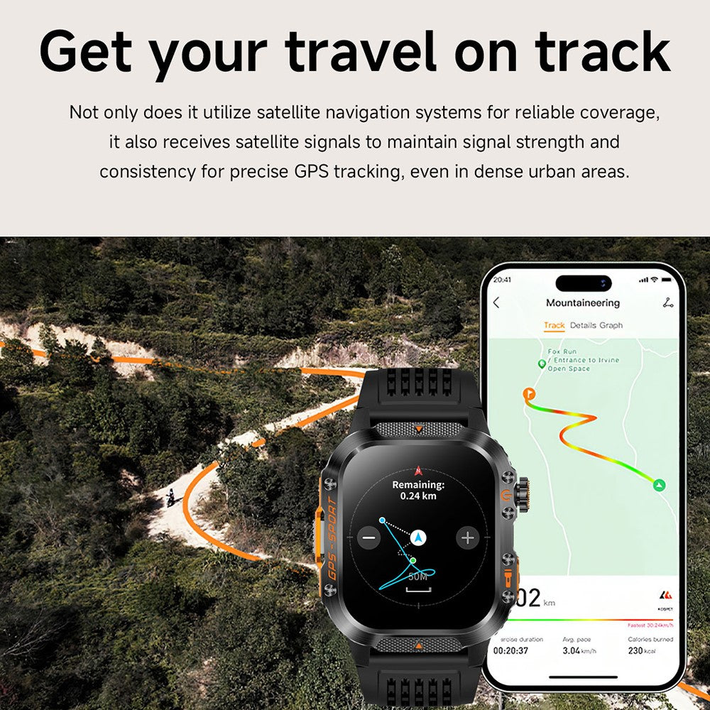 HT36 GPS Smartwatch – Precise Positioning, Waterproof Outdoor Sports & Fitness Tracker