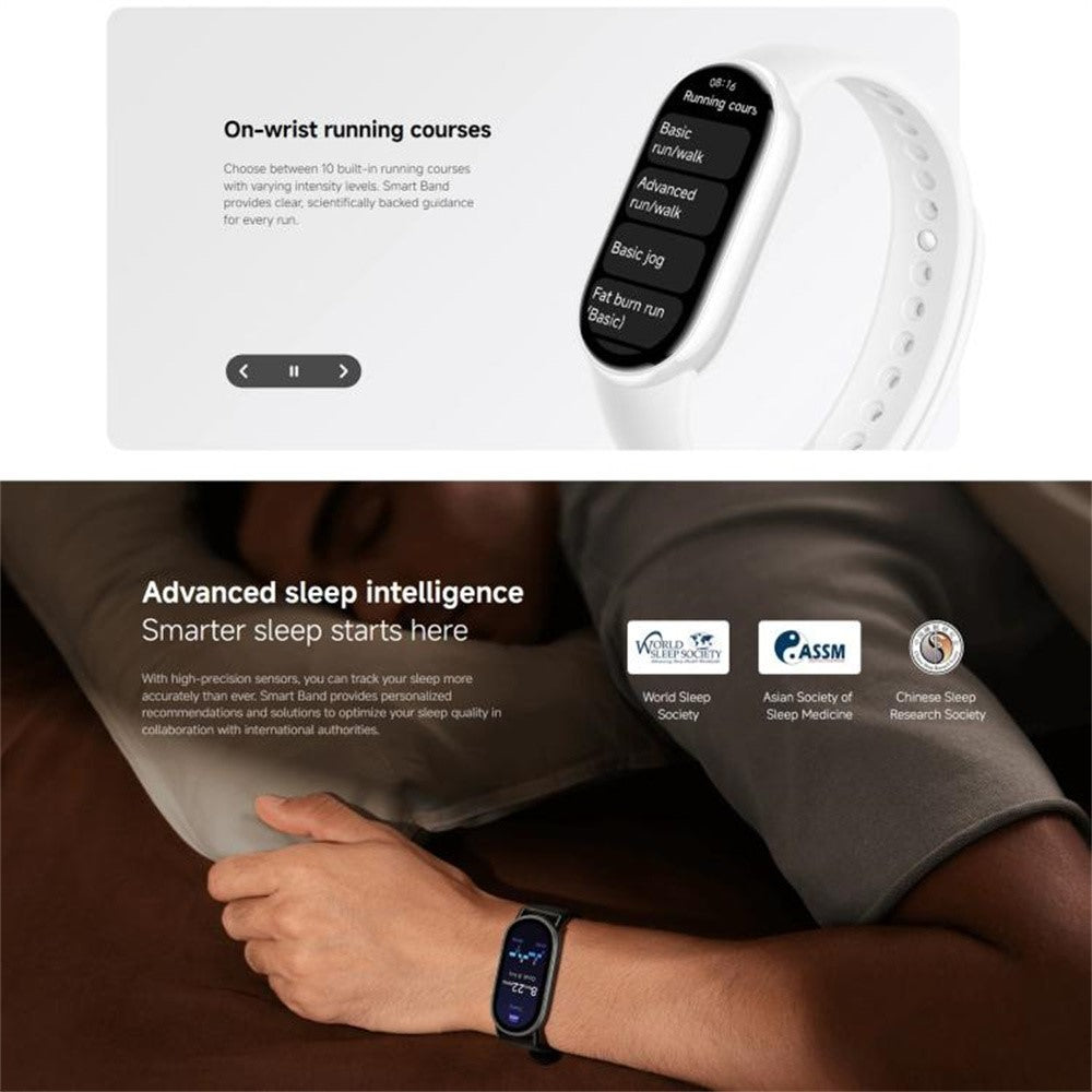 XIAOMI Smart Band 10 1.72 Inch AMOLED Screen Fitness Tracker 5ATM Waterproof Heart Rate Monitor Bracelet (M2457B1)