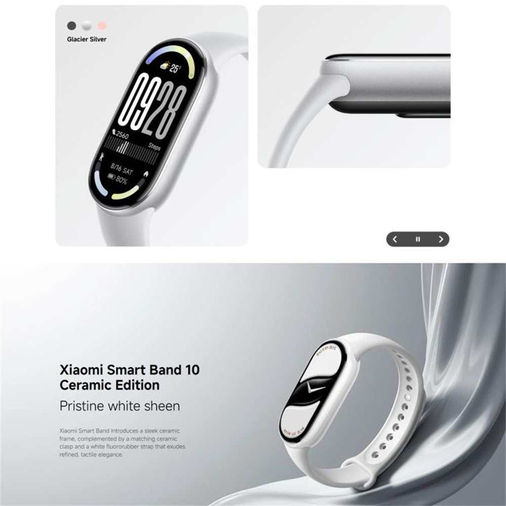 XIAOMI Smart Band 10 1.72 Inch AMOLED Screen Fitness Tracker 5ATM Waterproof Heart Rate Monitor Bracelet (M2457B1)