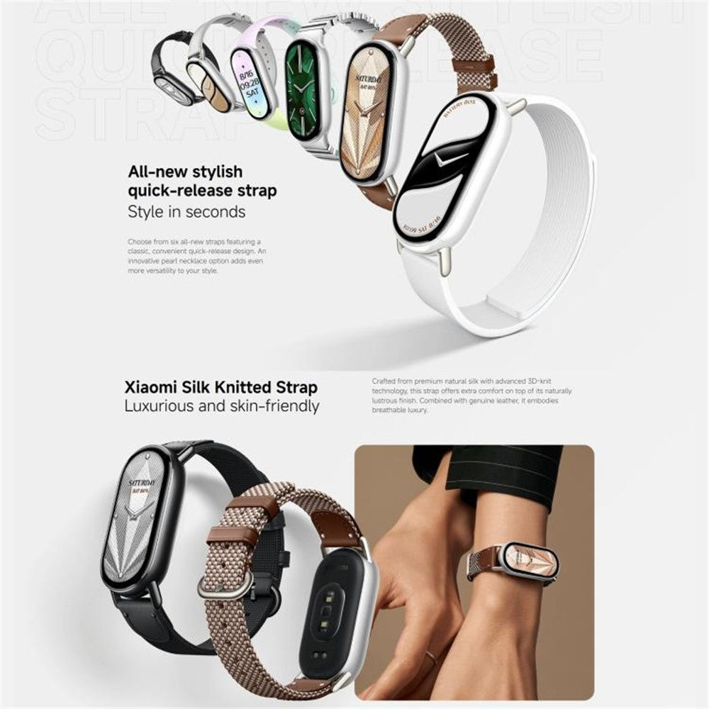 XIAOMI Smart Band 10 1.72 Inch AMOLED Screen Fitness Tracker 5ATM Waterproof Heart Rate Monitor Bracelet (M2457B1)