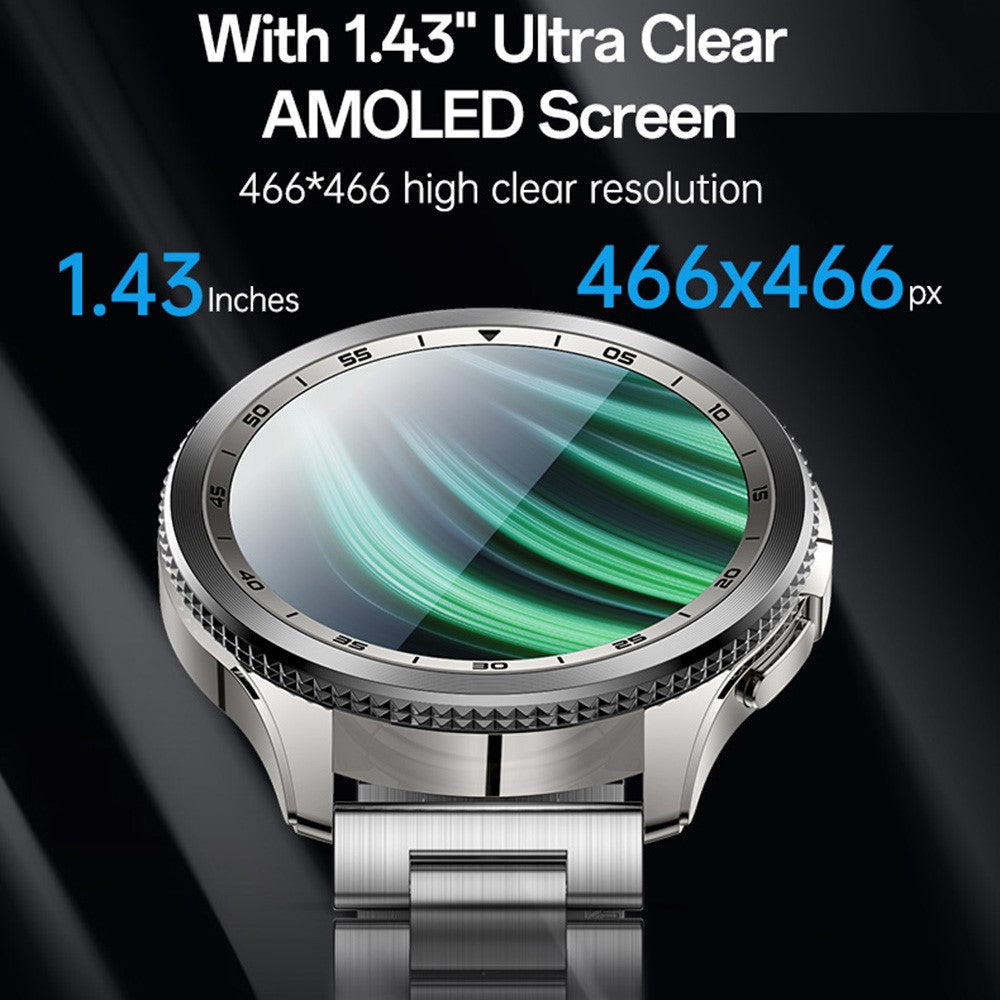 YESIDO IO34 AMOLED Display Metal Smart Watch Fitness Tracker Heart Rate Monitoring Sport Watch