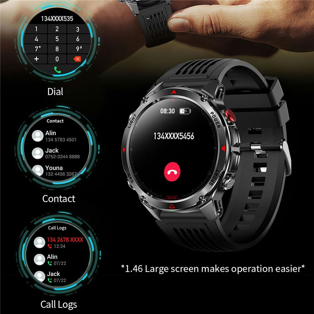 HT37 Waterproof Bluetooth Smart Watch – Fitness Tracker with Heart Rate & Blood Pressure Monitoring