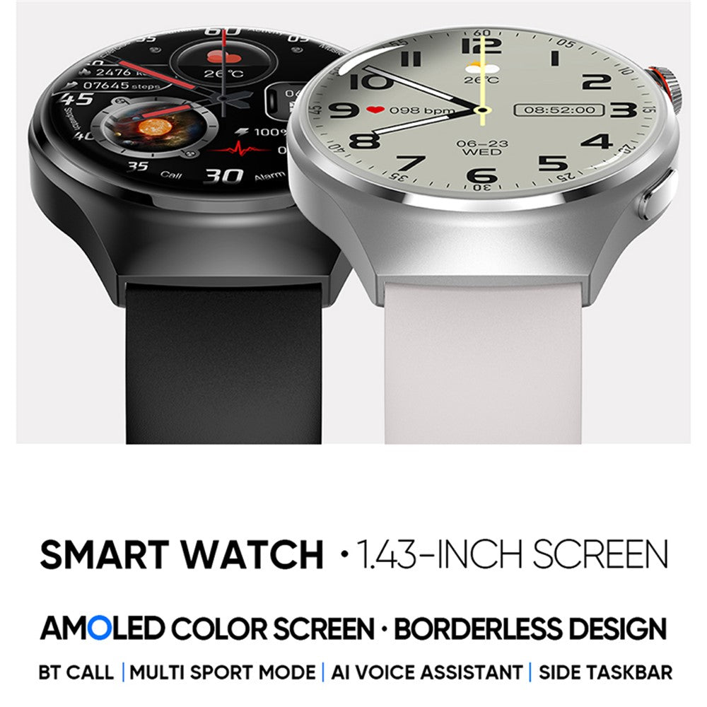 MT26 Smart Watch – 1.43" AMOLED Display, Heart Rate Monitor & NFC Support (IP67 Waterproof)
