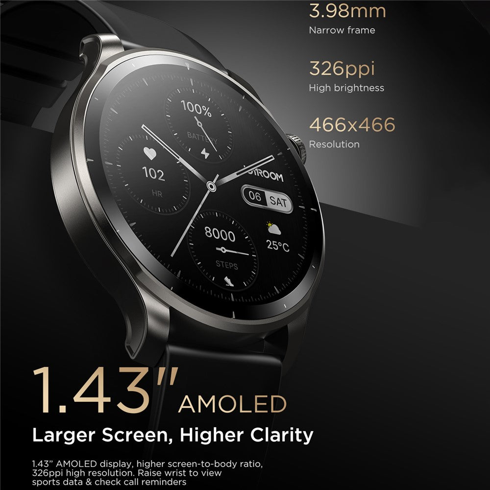 JOYROOM JR-FV1 1.43 inch Smart Watch AMOLED Screen Bluetooth-compatible Sports Watch Health Monitoring