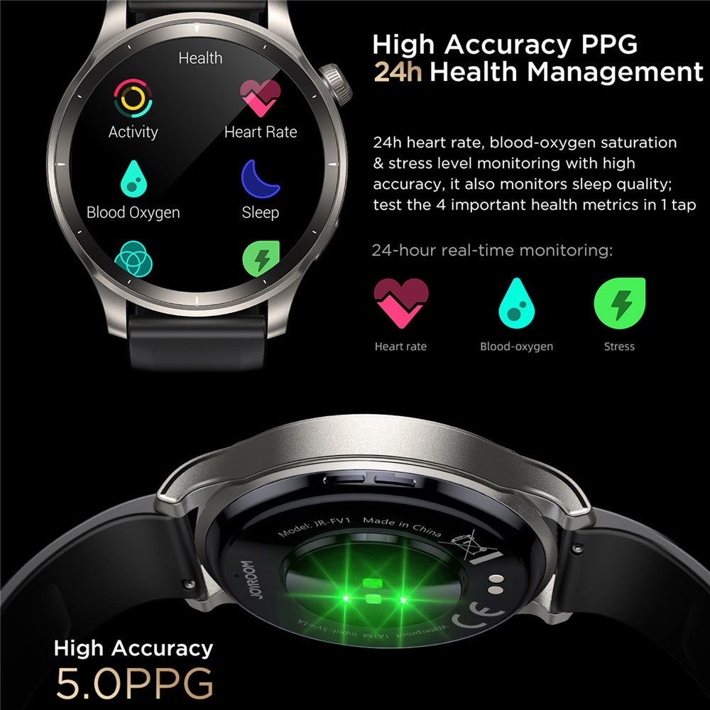 JOYROOM JR-FV1 1.43 inch Smart Watch AMOLED Screen Bluetooth-compatible Sports Watch Health Monitoring