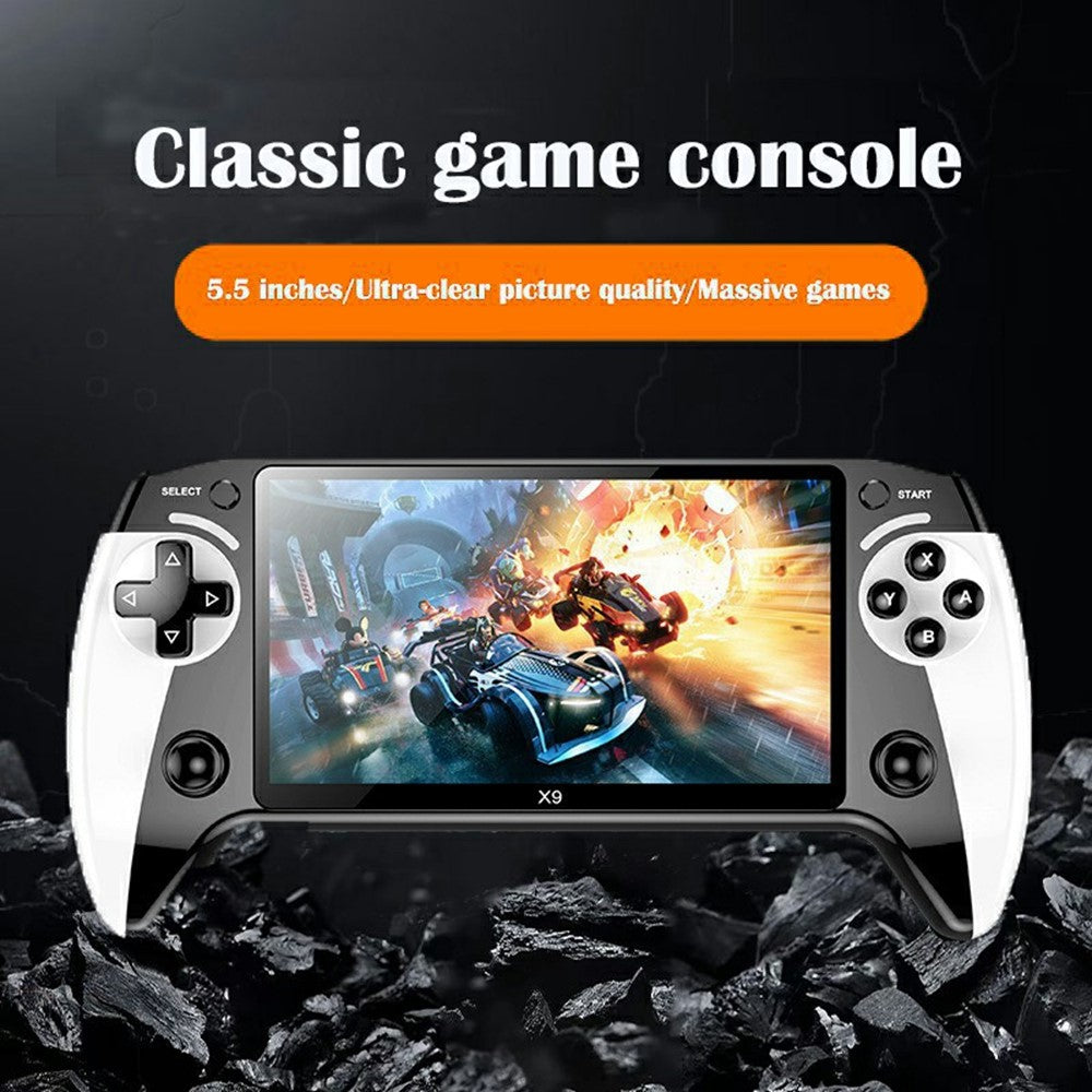 X9 5.5 inch Large Screen Handheld Game Console Retro Gaming Device with 10 Emulators