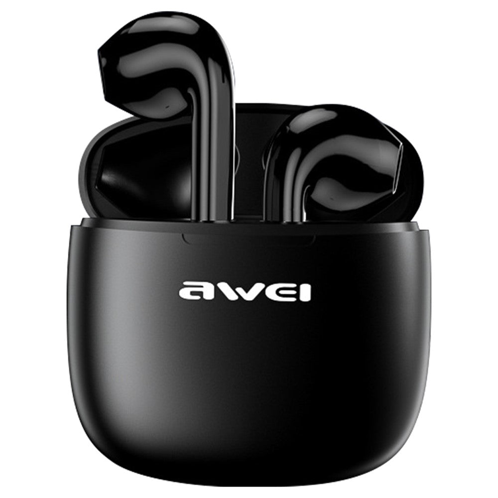 AWEI T26 Pro TWS Bluetooth-compatible Headset Wireless Semi-In-Ear Headphone Noise Reduction Earphone