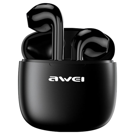 AWEI T26 Pro TWS Bluetooth-compatible Headset Wireless Semi-In-Ear Headphone Noise Reduction Earphone