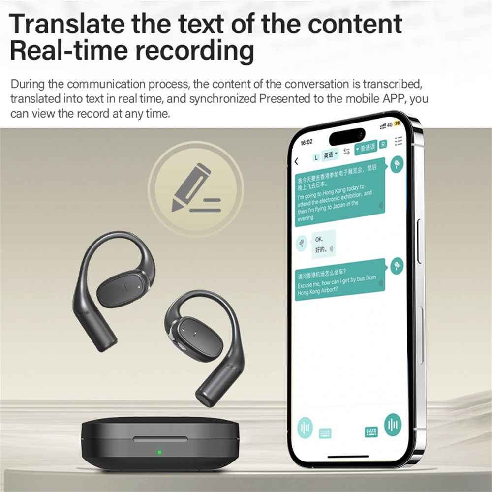 V1 Real-Time Translation Earbuds — Multi-Language Interpreter Bluetooth Earphone for Travel & Meetings